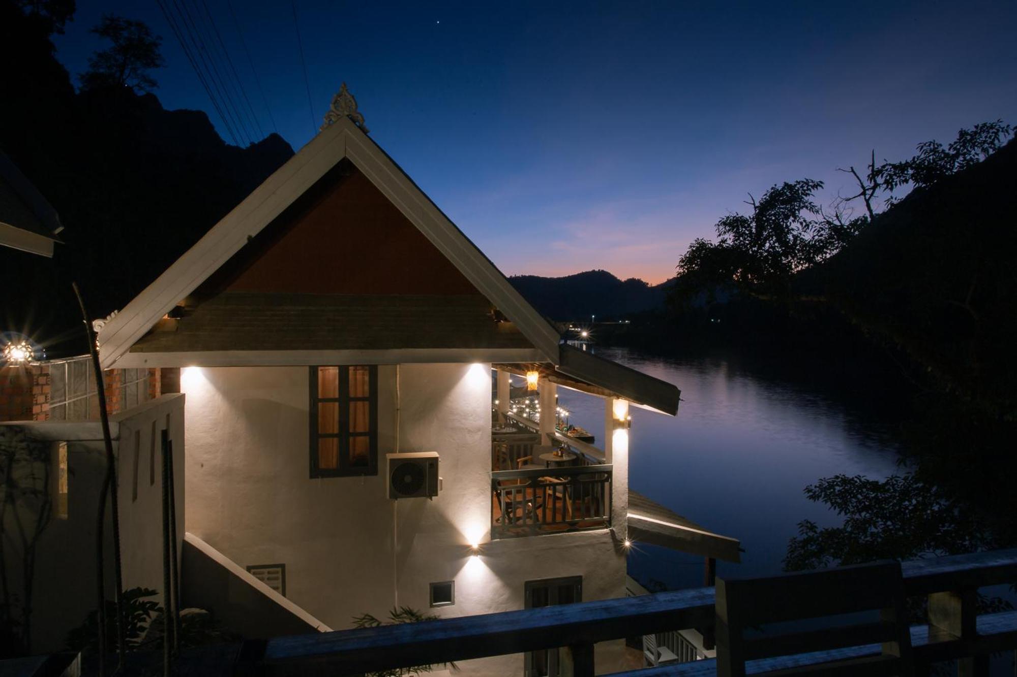 Dokchampa River View Villa Nong Khiaw Ngoại thất bức ảnh